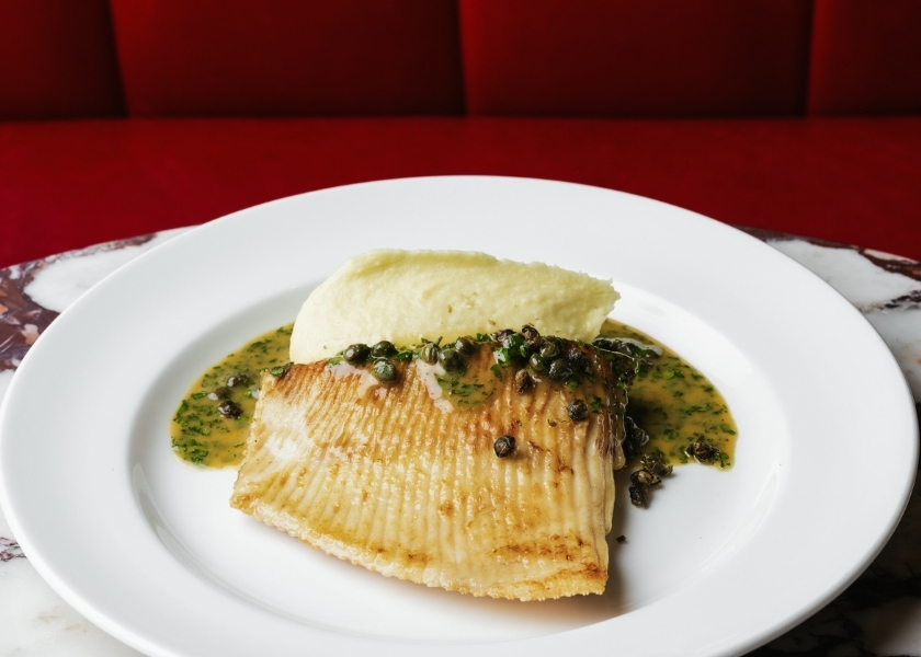 Cornish skate, lemon butter, capers, parsley & potato